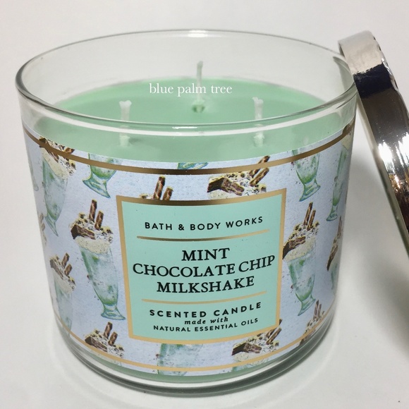 MINT CHOCOLATE CHIP MILKSHAKE 3 Wick Candle - Picture 2 of 3